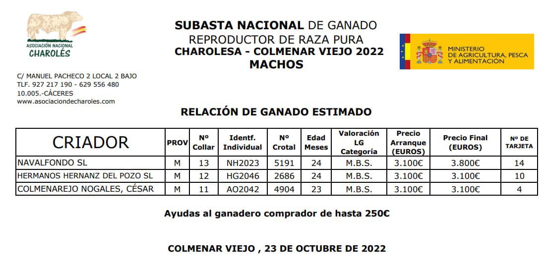 REMATE DE SUBASTA